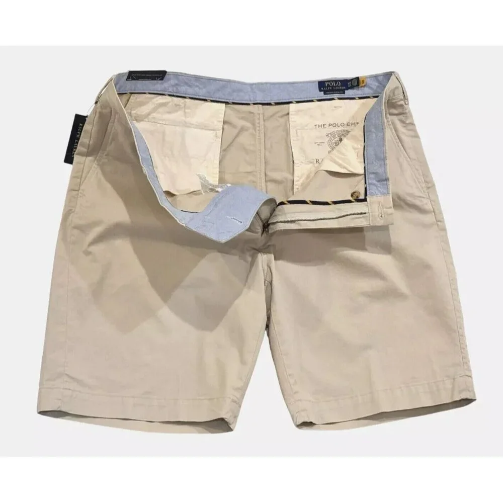 Polo Ralph Lauren Mens Big & Tall 40T Beige Stretch Classic Fit 10" Chino Shorts - Picture 3 of 7
